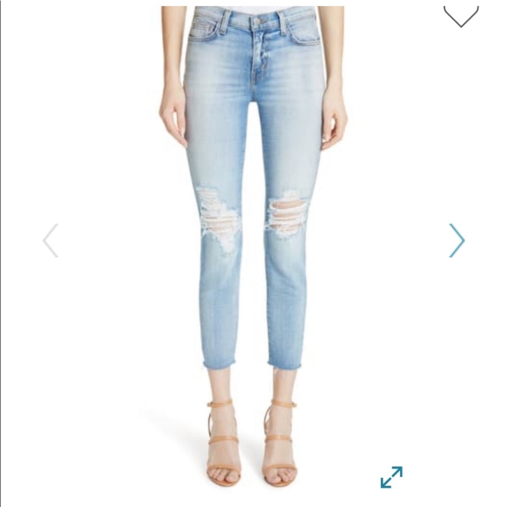 NWT L’AGENCE El Matador Ripped Distressed Mid Rise Jeans Size 25 - Picture 3 of 16